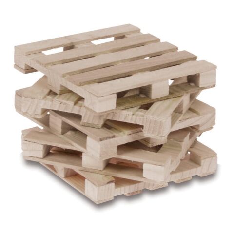 Holzpalette für Zettelblock Natur | ohne Werbeanbringung