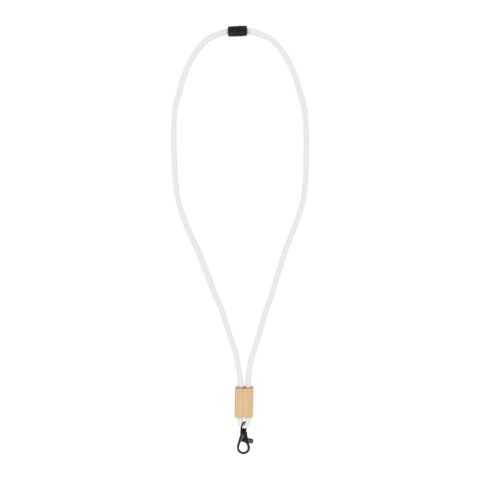 R-PET Kordel-Lanyard Weiss | ohne Werbeanbringung | Nicht verfügbar | Nicht verfügbar