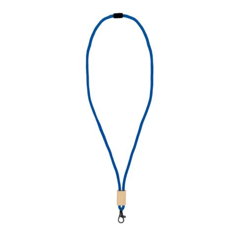 Werbeartikel R-PET Kordel-Lanyard – Blau Weiss – mit Logo bedruckt