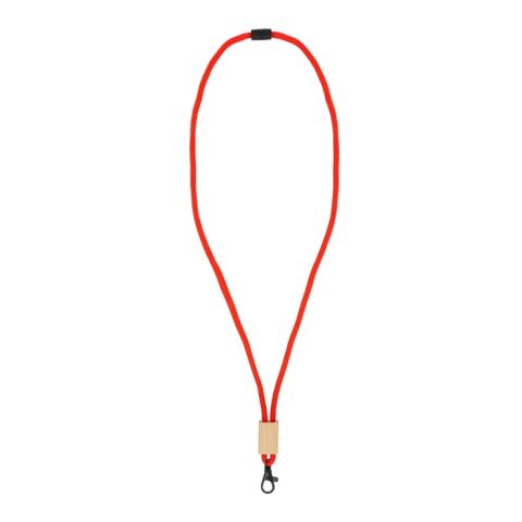 R-PET Kordel-Lanyard Rot Weiß | ohne Werbeanbringung | Nicht verfügbar | Nicht verfügbar