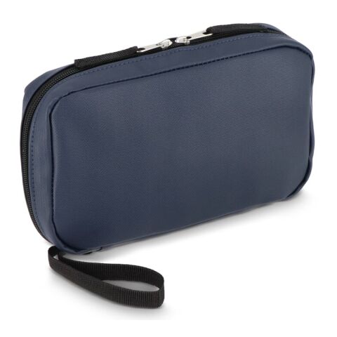 rPET PU-beschichtete 210D Napa-Organizer-Tasche 22 x 13 x 4 cm Dunkelblau | ohne Werbeanbringung | Nicht verfügbar | Nicht verfügbar