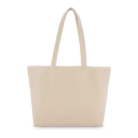 Baumwoll-Tragetasche mit Reißverschluss OEKO-TEX® 47 x 11 x 35cm 320g/m² Ecru | ohne Werbeanbringung | Nicht verfügbar | Nicht verfügbar