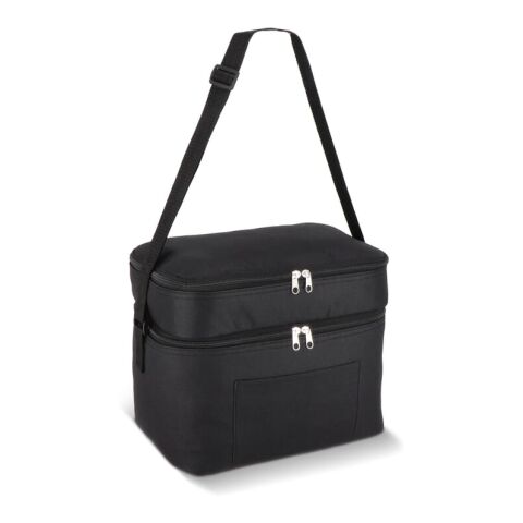 R-PET 600D Doppelfach-Kühltasche 30 x 20 x 25cm 12L schwarz | ohne Werbeanbringung | Nicht verfügbar | Nicht verfügbar