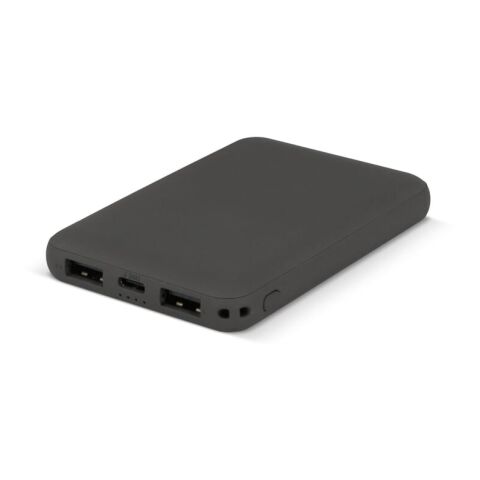 Werbeartikel Powerbank Rock 5.000 mAh – Dunkelgrau – mit Logo bedruckt