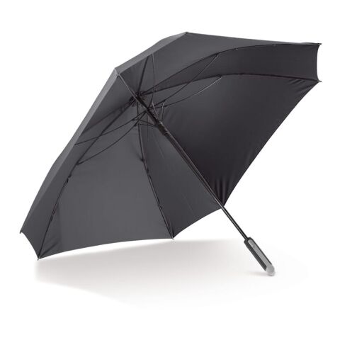Luxus 27” quadratischer Regenschirm mit Hülle Schwarz | ohne Werbeanbringung | Nicht verfügbar | Nicht verfügbar | Nicht verfügbar