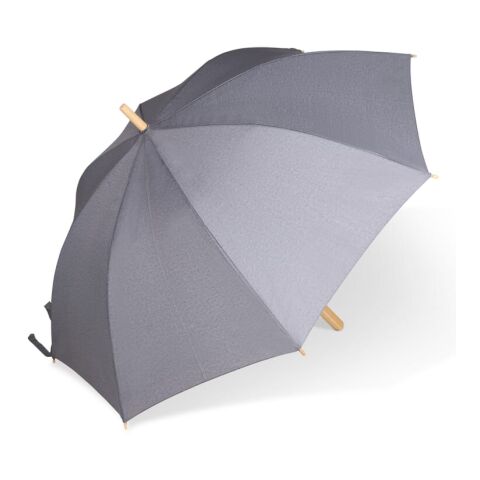 Werbeartikel 25” Regenschirm aus R-PET-Material mit Automatiköffnung – Grau – mit Logo bedruckt