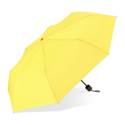 Werbeartikel Congo 190T Pongee 21" Faltbarer Regenschirm – Gelb – mit Logo bedruckt