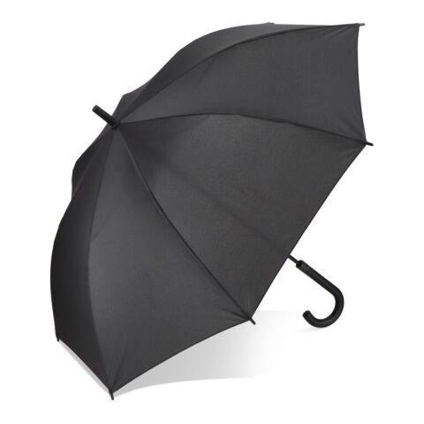 Werbeartikel Verdure 190T Pongee 23" Winddichter Hakenschirm Auto open – Schwarz – mit Logo bedruckt
