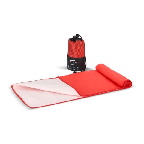 R-PET-Schnelltrocknungshandtuch 40 × 80 cm mit Beutel, Sublimationsdruck. Rot Weiß | ohne Werbeanbringung | Nicht verfügbar | Nicht verfügbar