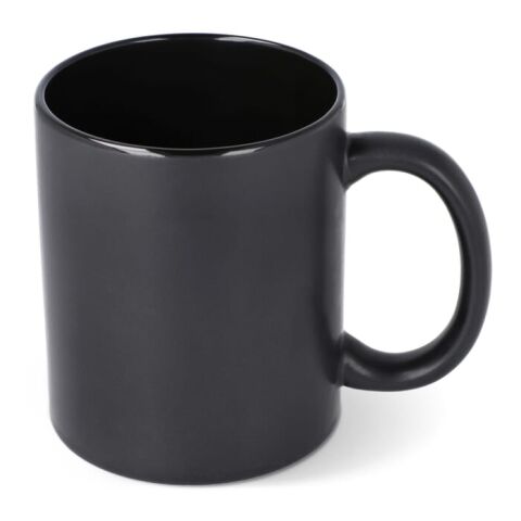 Werbeartikel Oslo Kontrastierende matte und glänzende Glasur 350ml – schwarz – mit Logo bedruckt