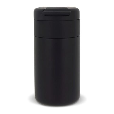 Werbeartikel Flow 250 ml Isolierbecher aus Edelstahl vakuumisoliert 100% auslaufsicher hält 24h kalt / 12h heiss – Schwarz – mit Logo bedruckt