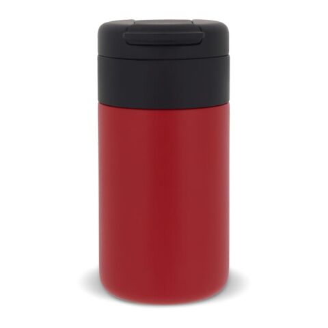 Werbeartikel Flow 250 ml Isolierbecher aus Edelstahl vakuumisoliert 100% auslaufsicher hält 24h kalt / 12h heiss – Dunkelrot – mit Logo bedruckt