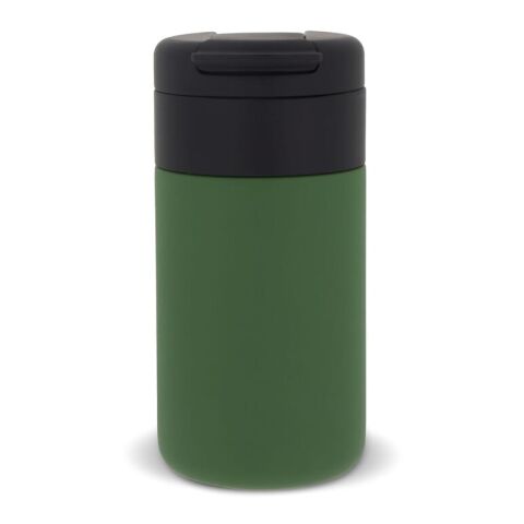 Werbeartikel Flow 250 ml Isolierbecher aus Edelstahl vakuumisoliert 100% auslaufsicher hält 24h kalt / 12h heiss – Dunkelgrün – mit Logo bedruckt