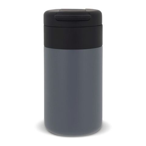 Werbeartikel Flow 250 ml Isolierbecher aus Edelstahl vakuumisoliert 100% auslaufsicher hält 24h kalt / 12h heiss – Dunkelgrau – mit Logo bedruckt