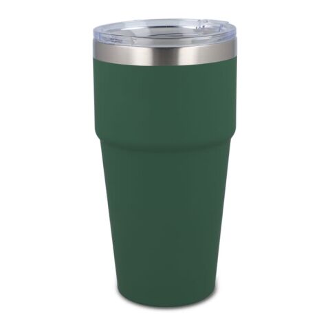 Werbeartikel T-Ceramic Softtouch Kaffee-To-Go-Becher, Thermobecher in verschiedenen Farben, 500 ml – olivgrün – mit Logo bedruckt