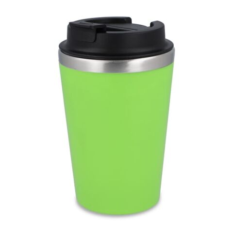 Werbeartikel Coffee to go Becher 350 ml, Thermobecher in verschiedenen Farben – hellgrün – mit Logo bedruckt