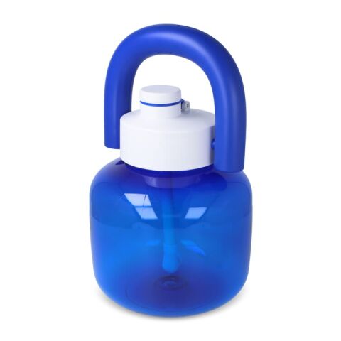 Werbeartikel Hi-lou 1,8 L Trinkflasche in Kettlebell-Form Fitness-Hantel & Wasserflasche innovativ & gross – Dunkelblau – mit Logo bedruckt