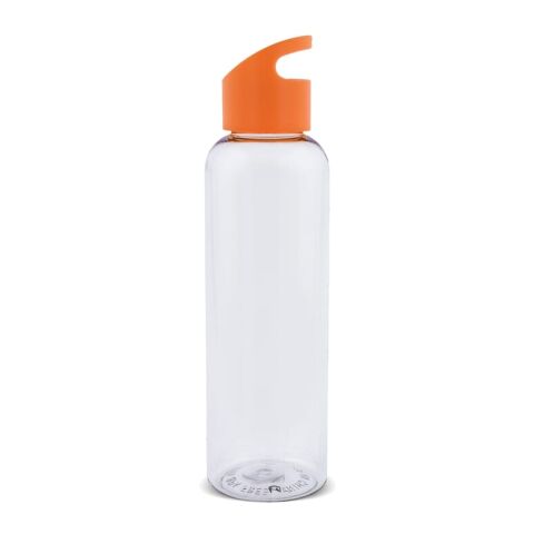 Werbeartikel Loop 600 ml Trinkflasche aus recyceltem R-PET nachhaltig & federleicht – Orange-Orange – mit Logo bedruckt