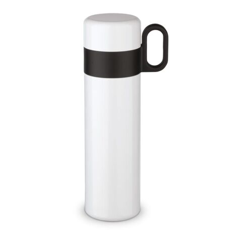 Isolierflasche mit Becher 500ml Weiss | ohne Werbeanbringung | Nicht verfügbar | Nicht verfügbar | Nicht verfügbar