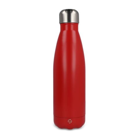Werbeartikel R-Swing Edelstahl Vakuum Trinkflasche 500 ml doppelwandig recycelt auslaufsicher BPA-frei – Rot Weiss – mit Logo bedruckt