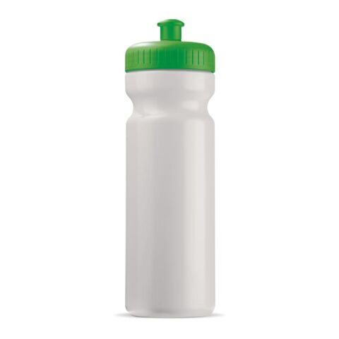 Nachhaltiger Werbeartikel Sportflasche Bio 750 ml – Weiss-Grün – mit Logo bedruckt
