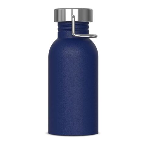 Werbeartikel Skyler 500 ml Trinkflasche Edelstahl einwandig mit edler Pulverbeschichtung & Geschenkbox 100% auslaufsicher – Dunkelblau – mit Logo