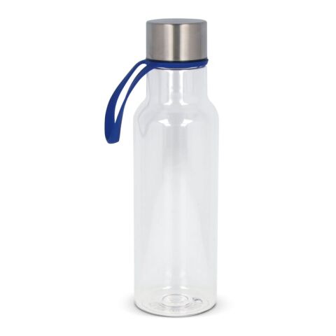 Werbeartikel RPET Trinkflasche 600 ml Tatum Gummigriff BPA-frei nachhaltig bis 65°C geeignet – Blau Weiss – mit Logo bedruckt