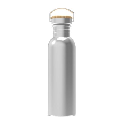 Werbeartikel Ashton 750ml Edelstahl-Trinkflasche pulverbeschichtet kratzfest 100% auslaufsicher inkl. Box – Silber – mit Logo bedruckt