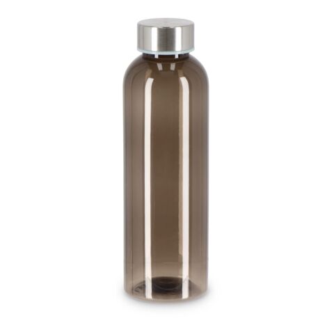 Werbeartikel Jane 500 ml Wasserflasche aus nachhaltigem R-PET recycelt & ultraleicht für unterwegs – Schwarz-Schwarz – mit Logo bedruckt