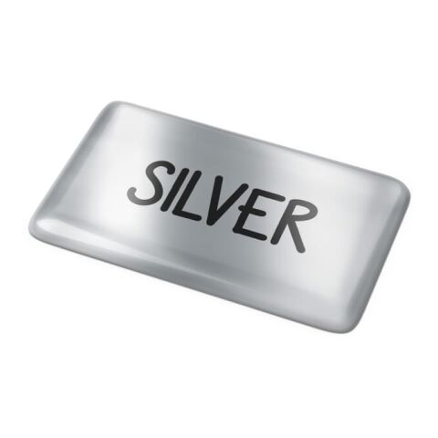 Doming Rechteck 60x25 mm Silber | ohne Werbeanbringung | Nicht verfügbar | Nicht verfügbar | Nicht verfügbar