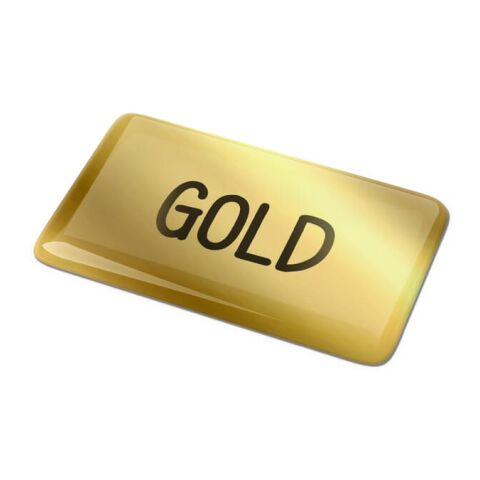 Doming Rechteck 100x30 mm Gold | ohne Werbeanbringung | Nicht verfügbar | Nicht verfügbar | Nicht verfügbar