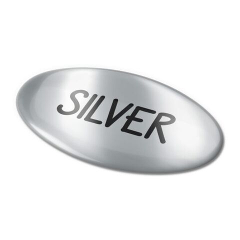 Doming Oval 60x35 mm Silber | ohne Werbeanbringung | Nicht verfügbar | Nicht verfügbar | Nicht verfügbar
