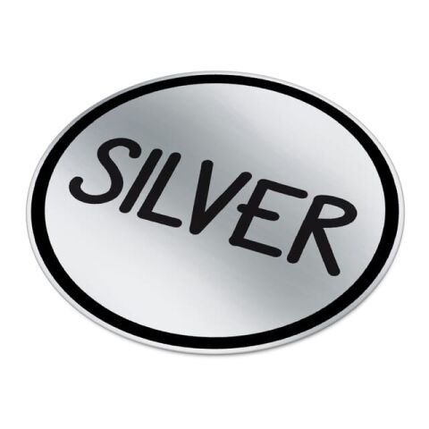 Vinyl Sticker Rund Ø 15 mm Silber | ohne Werbeanbringung | Nicht verfügbar | Nicht verfügbar | Nicht verfügbar
