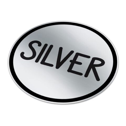 Vinyl Sticker Rund Ø 25 mm Silber | ohne Werbeanbringung | Nicht verfügbar | Nicht verfügbar | Nicht verfügbar