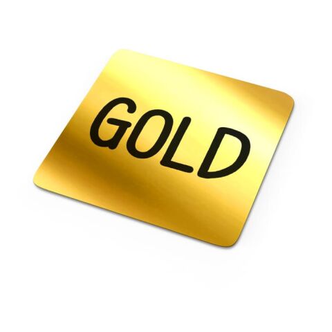 Vinyl Sticker Quadrat 13x13mm Gold | ohne Werbeanbringung | Nicht verfügbar | Nicht verfügbar | Nicht verfügbar