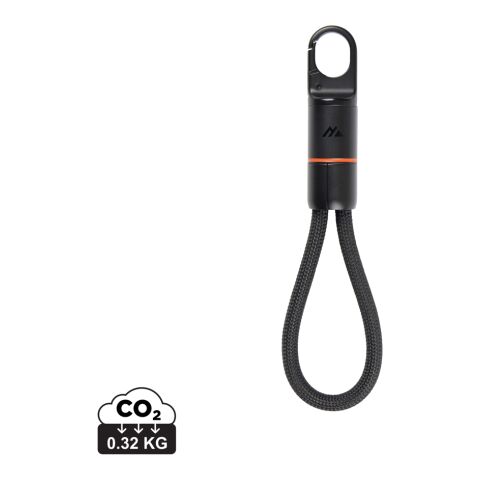 Nordic Drift Everest USB-C 60W-Schnellladekabel m. Karabiner