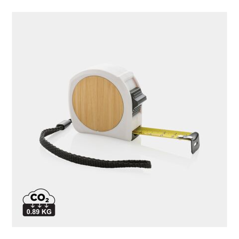 5m/19mm Maßband aus RCS recycelt. Kunststoff &amp; Bambus