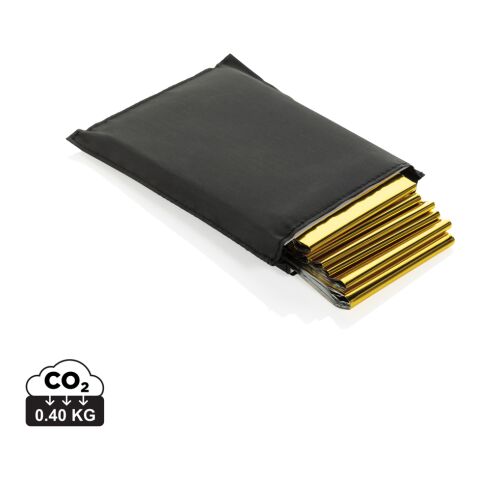 Solra-Rettungsdecke in RCS-Tasche aus recyceltem RPET schwarz | ohne Werbeanbringung | Nicht verfügbar | Nicht verfügbar