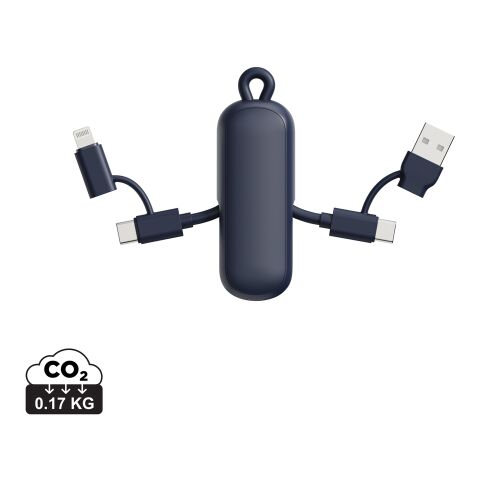 Urban Vitamin Dublin 100W 4-in-1-Kabel am Schlüsselanhänger blau