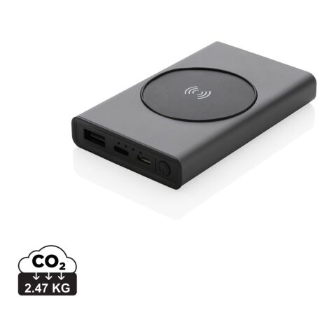 Terra 5000mAh Powerbank aus RCS Aluminium, 5W Wireless grau | ohne Werbeanbringung | Nicht verfügbar | Nicht verfügbar