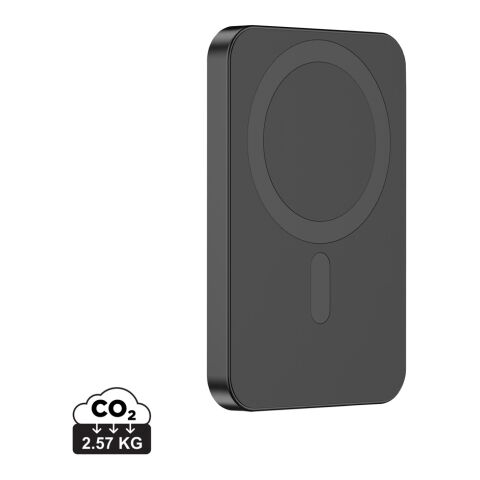 Werbeartikel Urban Vitamin Richmond 5000mAh Powerbank aus RCS Plastik/Alu – schwarz – mit Logo bedruckt