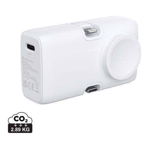 Werbeartikel Urban Vitamin San Diego 20W PD RCS Powerbank & WatchCharger – weiss – mit Logo bedruckt