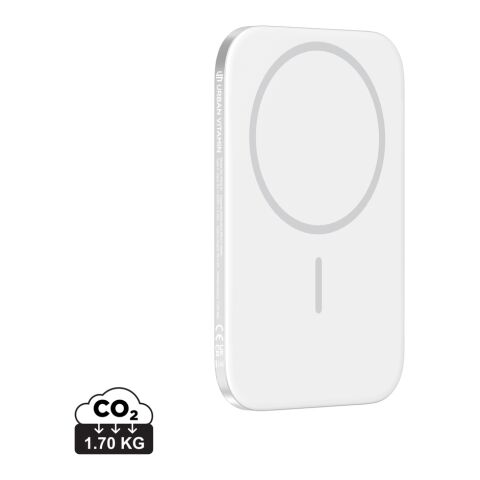 Werbeartikel Urban Vitamin Concord Uultradünne RCS Powerbank mit 3000mAh – silber – mit Logo bedruckt