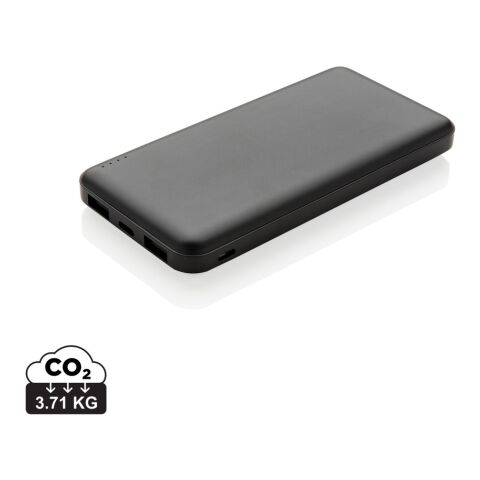 Werbeartikel High Density 10.000 mAh Pocket Powerbank – schwarz – mit Logo bedruckt