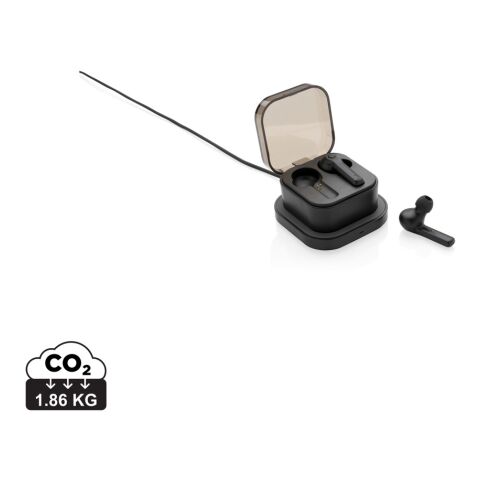 TrueWireless Ohrhörer in kabelloser Ladebox schwarz | ohne Werbeanbringung | Nicht verfügbar | Nicht verfügbar