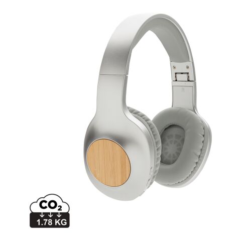 Dakota Bambus kabelloser Kopfhörer grau-grau | ohne Werbeanbringung | Nicht verfügbar | Nicht verfügbar