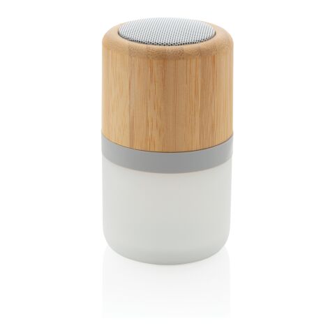 3W farbwechselnder Lautsprecher aus Bambus weiß | ohne Werbeanbringung | Nicht verfügbar | Nicht verfügbar