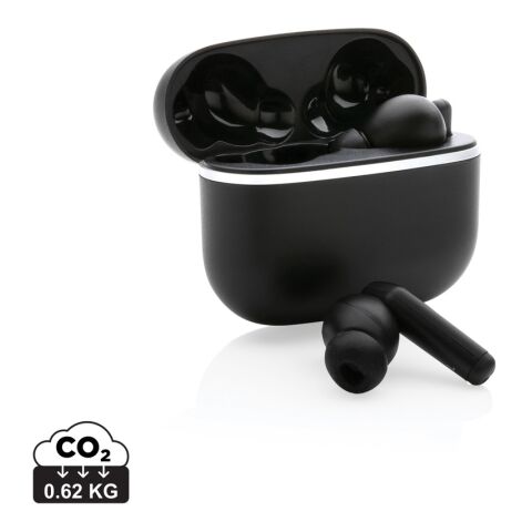 Swiss Peak TWS Ohrhörer 2.0 aus RCS recyceltem Kunststoff schwarz | ohne Werbeanbringung | Nicht verfügbar | Nicht verfügbar
