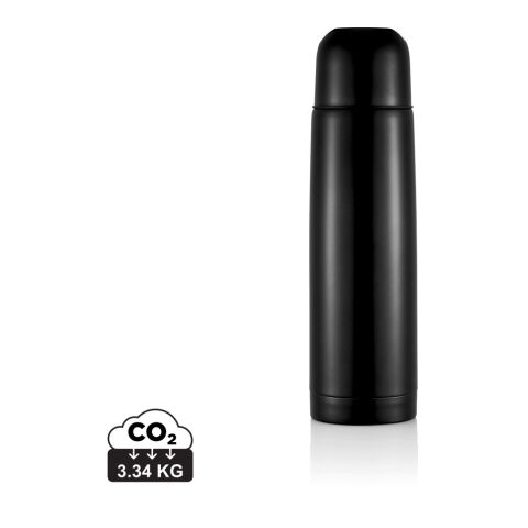 Isolierflasche Mono mit Druckverschluss schwarz | ohne Werbeanbringung | Nicht verfügbar | Nicht verfügbar