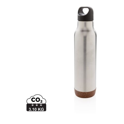 Auslaufsichere Vakuum-Flasche mit Kork silber | ohne Werbeanbringung | Nicht verfügbar | Nicht verfügbar | Nicht verfügbar